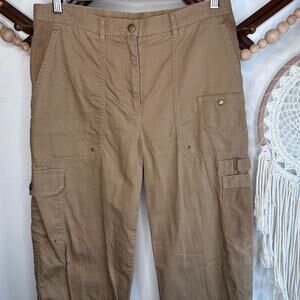 Lauren Ralph Lauren Hi Waisted Khaki Cargo Pants